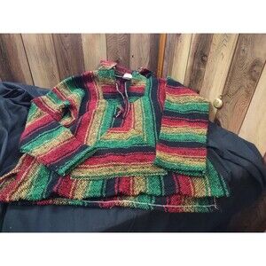 Poncho Vel-Mex Pullover sz: Med hoodie baja drug rag